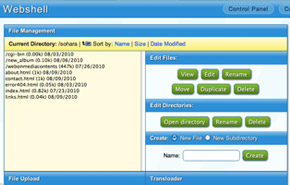 WebShell Screen Shot